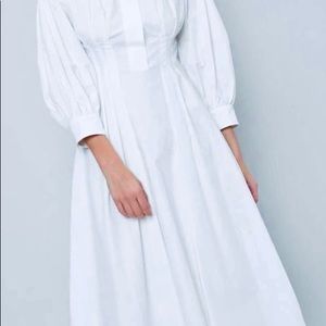 White cotton maxi dress summer Small